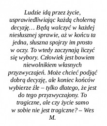 czy życie jest tragiczne?