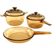 Zestaw garnków z ceramiki szklanej PyroCeram z pokrywkami (3 sztuki) - Visions