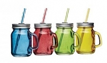 Minisłoiczki z uchwytem i słomką, zestaw 4 sztuk - Kitchen Craft