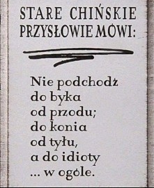 Stare chińskie przysłowie mówi...