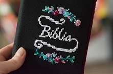 haftowana okładka diy tutorial