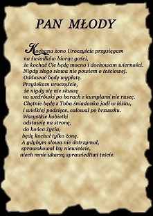 Pan młody przysięga