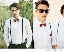 Mężczyzna w szelkach i muszce :) idealne połączenie <3