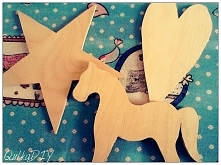 Drewniane ozdoby do domu.