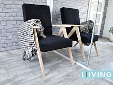 Fotel skandynawski, surowe drewno do pomalowania własną bejcą np. białą :) Fotel idealny do salonu,pokoju itp. w najróżniejszych tkaninach do wyboru