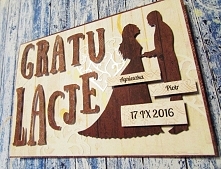 Prosta kartka ślubna, którą...