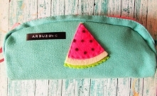 Arbuzowy piórnik handmade &...