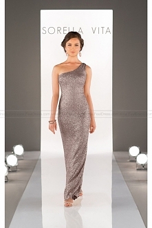 Sorella Vita One-Shoulder Sequin Bridesmaid Dress Style 8726