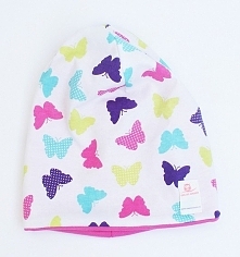 Czapka beanie Motylki rozm. 50