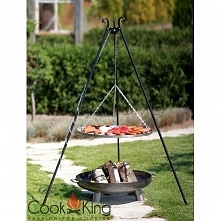 COOKKING GRILL STAL CZARNA 70CM + PALENISKO BALI 80CM