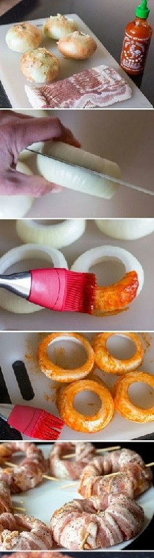 Bekonowo-cebulowe krążki ;)