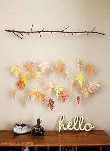 WATERCOLOR PAPER LEAF & BRANCH MOBILE