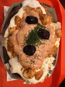 Kumpir z grillowanym kurczakiem 