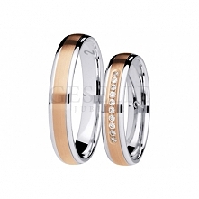 Dwukolorowa para obrączek ś...