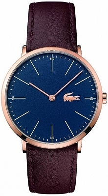 Męski zegarek Lacoste 2010871 na skórzanym pasku z niebieską tarczą 
Możliwość zakupu, link w komentarzu :)