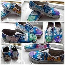 Ręcznie malowane buciki z m...