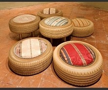 świetne pufy z opon :D