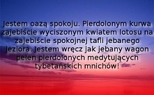 Jestem oazą spokoju...