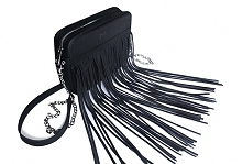 Skórzana torebka z frędzlami