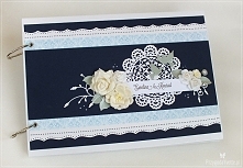 Ręcznie robiony, wyjątkowy album ślubny i kartka.