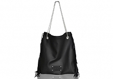 Skórzany worek z frędzlami