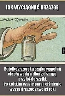 sposób na wyciagnięcie drzazgi