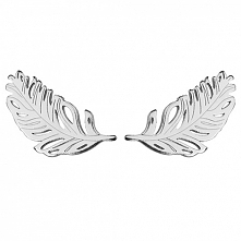Srebrne kolczyki piórka