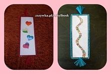 Zakładki do książek mojego autorstwa.
dość pracochłonne bo trzeba się dużo nadziurkować kolorowego papieru ale efekt na pewno jest zadowalający jak i sam fakt że się wykonało je...