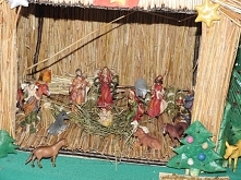 Szopka całkowicie wykonana ze słomy :)