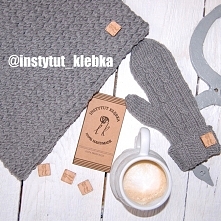 Wełniany komin i rękawiczki-Instytut Kłębka-handmade
