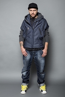 Kurtka pikowana denim - kimono