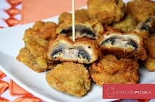 Chrupiące pieczarki w serow...