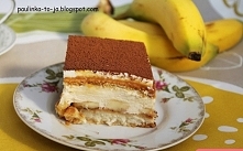 Banoffee
Składniki na formę 24 x 28cm:

Na spód:
opakowanie podłużnych biszkoptów

Na masę kajmakową:
500g serka mascarpone
250g śmietanki kremówki 30 lub 36%
3 łyżki kajmaku z ...