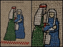 Haft krzyżykowy - święta rodzina