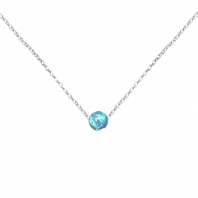 Srebrny naszyjnik z delikatnym, mieniącym się niebieskim opalem od Filigree.pl! Kliknij w zdjęcie, aby przejść do sklepu! :)