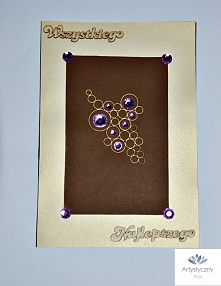 Kartka urodzinowa. 
Zapraszam na stronę na facebooku: Artystyczny Azyl - Handmade