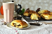 drożdżówki z dynią i czekoladą