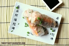 Spring rolls z łososiem i krewetkami! Kliknij po przepis!