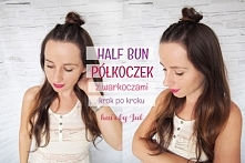 Szybka fryzura krok po kroku. Zobacz jak zrobić half bun czyli półkoczek!