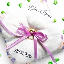 Poduszka na obrączki "Tulipany"