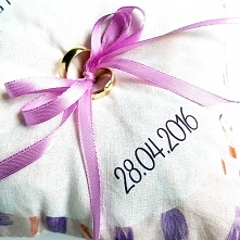 Poduszka na obrączki "Tulipany"