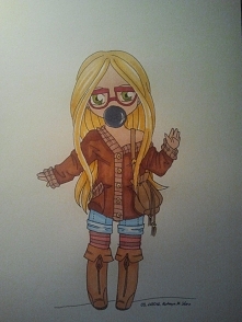 Jesienna dziewczyna z gumą balonową :)