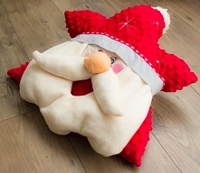 Poduszka przytulanka "Mikołaj", szyta na zamówienie. Zapraszam do sklepu i na fb Misia Zdzisia.