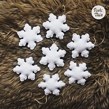 filcowe śnieżynki na choinkę