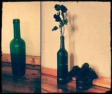 proste eleganckie wazony zrobione z butelek od wina