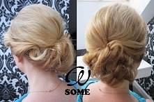 Upięcie na bok z kłosa.