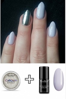 Sensual silence z nowej kolekcji neonail ozdobiony efektem chrome położonym na pure black. :)