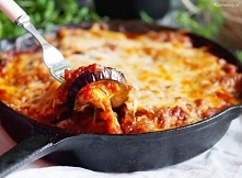 Bakłażan zapiekany z grzybami i pomidorami / Aubergine, mushroom and tomato bake