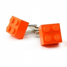 spinki do mankietów pomarańczowe