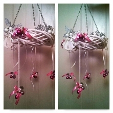 ręcznie robiony wieniec święteczny